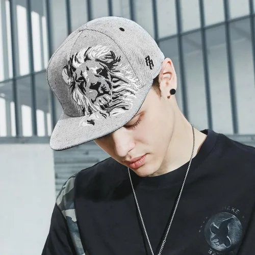 Vista 3 de Gorras de béisbol planas 3D Bordado Hip hop Cap Ajustable Strapback Mens gorras Cool 1707B005 (negro), Negro