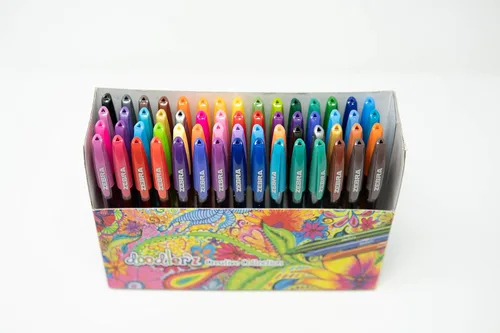 Vista 3 de Zebra Pen Doodler'z 41960 - Bolígrafo de tinta en gel, colores surtidos, 0.039 pulgadas, 60 unidades (41960)