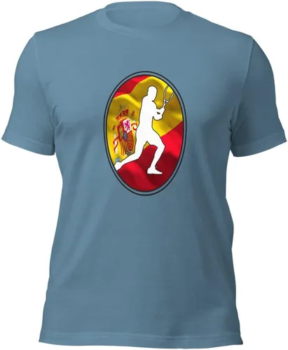 Vista 49 de Carlos Alcaraz Camiseta de manga corta unisex de algodón con diseño de bandera de España