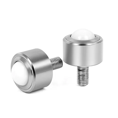 Vista 3 de Ball Caster Roller Transfer Bearing - Ball Transfer Unit Appliance Caster Transmission 5/8 Inch M8,Stud Mounted,Thread Stem,Nylon & Carbon Steel,150