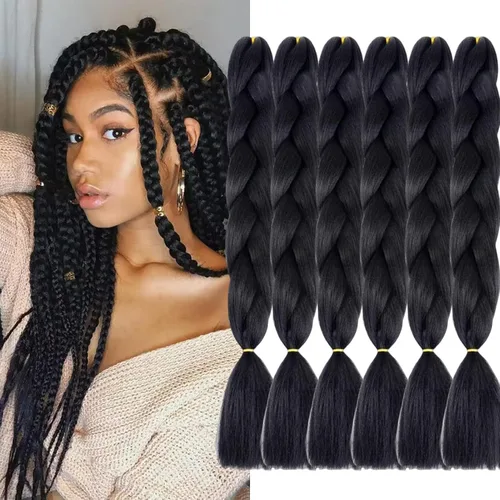 Vista 54 de Beige (613#) 6 paquetes de cabello trenzado de 24 pulgadas, de fibra sintética, sin picazón, extensiones de cabello para trenzar jumbo, textura