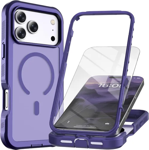 Vista 33 de Funda magnética para iPhone SE 3ª y 2ª [protector de pantalla] [compatible con MagSafe] [protección contra caídas de grado militar]