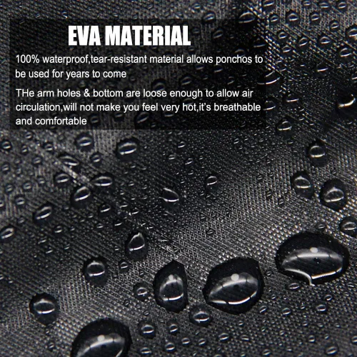 Vista 31 de Abrigos de lluvia (paquete de 2) – Ponchos de lluvia reutilizables de EVA para adultos, chaquetas impermeables para hombres y mujeres