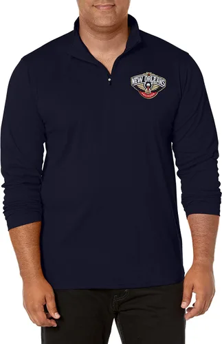 Vista 56 de Ultra Game Camiseta oficial de la NBA de manga larga con cremallera corta para hombre Gris Caliente Carbón