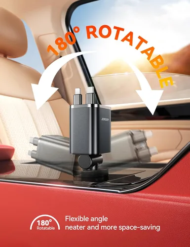 Vista 9 de [2026 Ultra-compacto] Cargador de coche retráctil de 84 W, [PD 45W] Cargador de coche USB C para iPhone 16 17 Pro carga rápida, accesorios de coche
