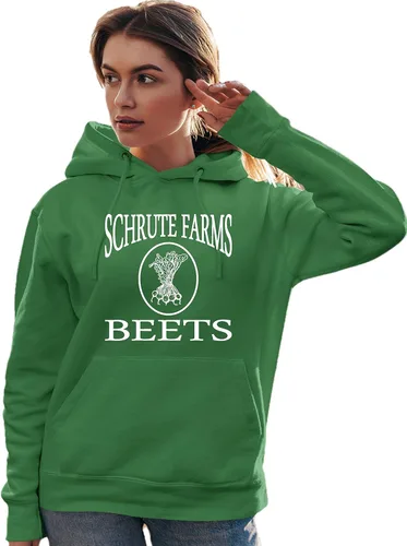 Vista 3 de Go All Out Schrute Farms Beets - Sudadera con capucha para hombre y mujer Verde Irlandés