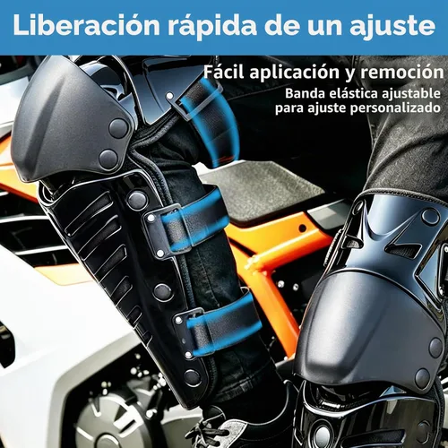 Vista 6 de GES Rodilleras para motocicleta, rodilleras protectoras de rodilla para motocicleta