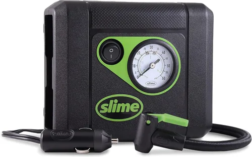 Vista 10 de Slime 40059 Inflador de neumáticos, Junior, Compacto, Potente, Compresor de Aire Portátil para Coche, Ligero, Analógico, Reparación de Neumáticos