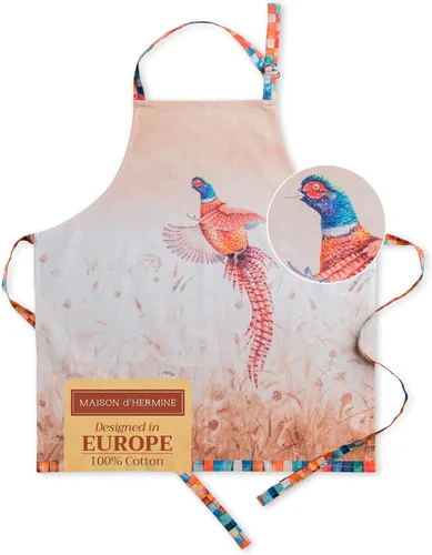 Vista 806 de Maison d' Hermine Delantales para mujer con bolsillo, 100% algodón (27.50 x 31.50 pulgadas)