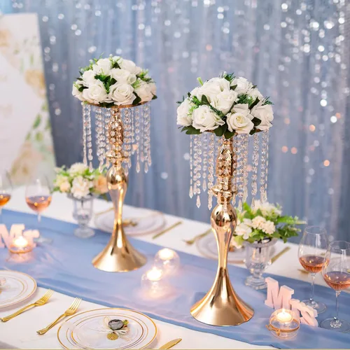 Vista 3 de Centros de mesa de flores para mesas de boda: decoraciones de mesa de boda, bolas de flores blancas, centros de mesa para compromiso, ceremonia