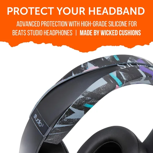 Vista 4 de WC BandZ Studio - Funda de diadema de silicona para auriculares Beats Studio y Studio Pro de Wicked Cushions Mayor comodidad, estilo y protección