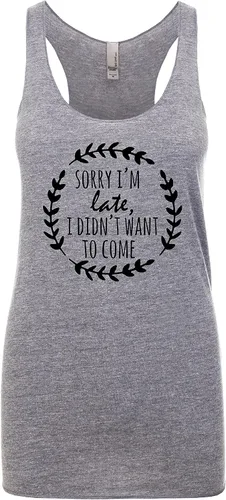 Vista 19 de Women's Graphic Racerback Tank Top, Gift for Her, Shirts with Sayings, Yoga Tee, 8