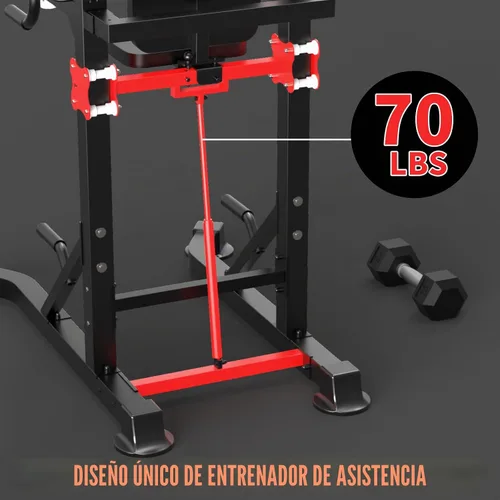 Vista 4 de KINGKANG Assistive Power Tower,Dip Station & Pull Up Bar for Home Gym Negro Gris