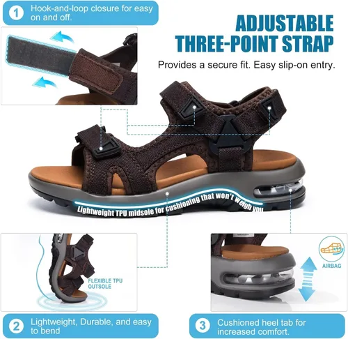 Vista 2 de visionreast Sandalias para niños con estampado de camuflaje para niños, sandalias deportivas de moda para exteriores, sandalias atléticas