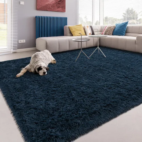 Vista 211 de Softlife Alfombra naranja para dormitorio, alfombra de felpa esponjosa para sala de estar para niñas, alfombra lanuda para niños, alfombra suave