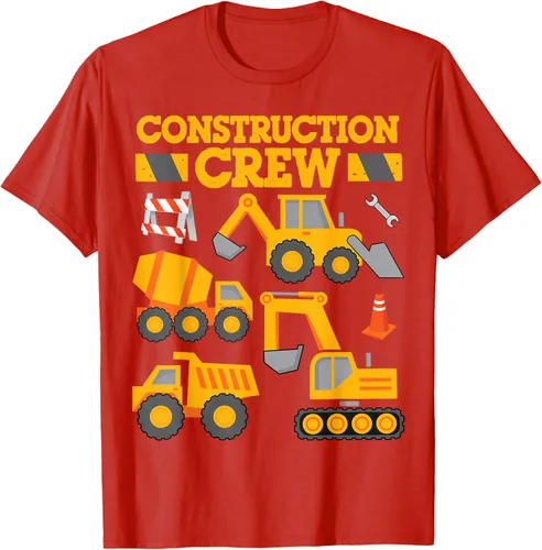Vista 81 de Construction Crew Worker Excavator - Camiseta para niños y niñas Negro