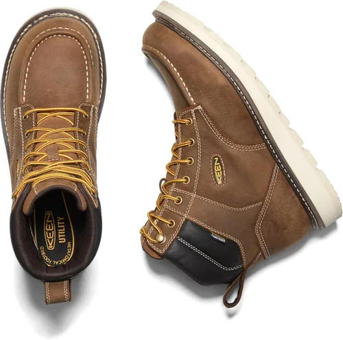 Vista 5 de KEEN Utility - Bota de trabajo impermeable de 6 pulgadas para hombre con puntera redonda y suave Cincinnati Bélgica/Sandshell