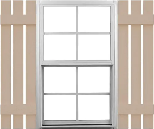 Vista 11 de Mid America Board and Batten - Persiana estándar de vinilo con 3 tablas espaciadas de 12 pulgadas (1 par) - 12 x 55 002 negro