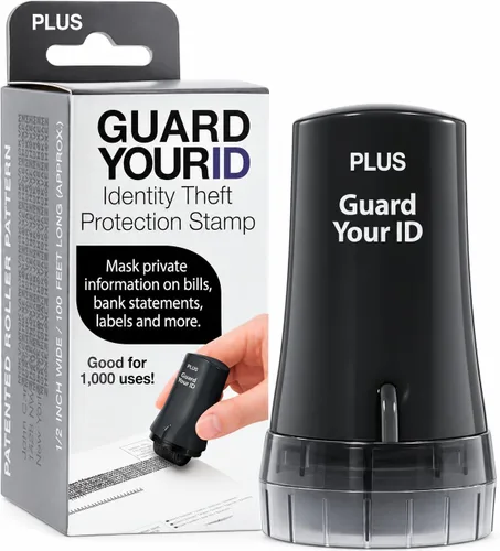 Vista 15 de Guard Your ID Advanced 2.0 Rodillos de goma para robo de identidad, borrador de dirección y prevención de seguridad (Paquete regular de 3, negro)