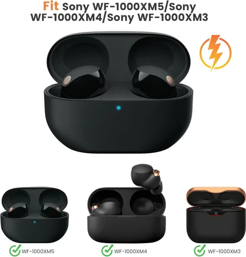 Vista 3 de 3 pares de almohadillas de espuma viscoelástica con malla antipolvo para Sony WF-1000XM5 / WF-1000XM4 / XM3, súper cómodas y antideslizantes