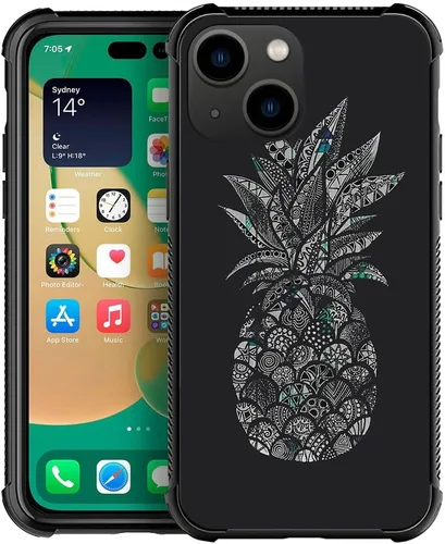 Vista 20 de ZHEGAILIAN Funda compatible con iPhone 14, funda de munición AK 47, parte trasera de vidrio templado+funda protectora de TPU de silicona suave