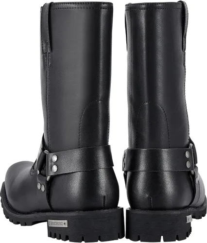 Vista 7 de Dream Apparel Botas de motocicleta con arnés de 11 pulgadas para hombre, botas de motociclista con punta cuadrada, botas de motociclista