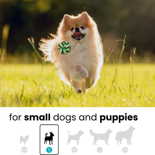 Vista 2 de Otterly Pets Paquete de 6 bolas de cuerda para perros pequeños y cachorros, juguetes masticables duraderos e interactivos, para jugar y buscar