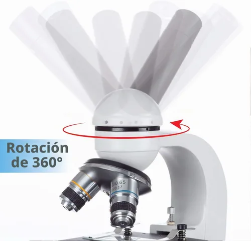 Vista 2 de Microscopio compuesto biológico AmScope M150C-MS 1000X con resistente