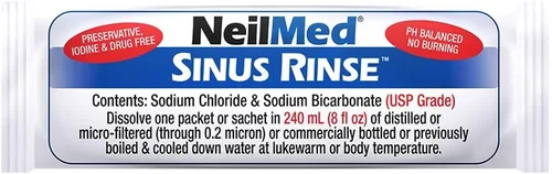 Vista 5 de NeilMed Neti Pot Classic Porcelana Verde con 30 Paquetes Premezclados