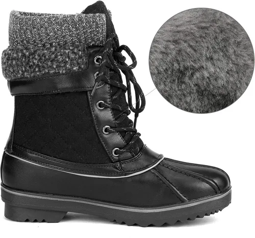 Vista 4 de DREAM PAIRS Botas de nieve de invierno para mujer