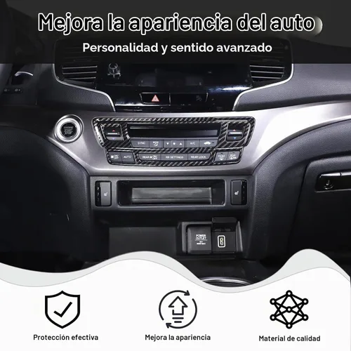 Vista 2 de Marco de Botón de Modo de Aire Acondicionado de Consola Central Moldura para Honda Pilot 2016-2022/ Honda Ridgeline 2017-2023/ Honda Passport
