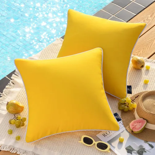 Vista 36 de Phantoscope - Juego de 2 fundas de almohada y cojín cuadradas decorativas, impermeables, para intemperie, sofás, carpas, 18 x 18 pulgadas