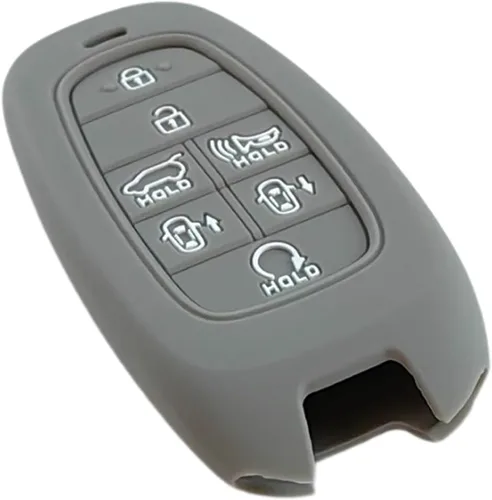 Vista 4 de REPROTECTING Funda de Goma de Silicona para Llavero Compatible con 7 Botones 2019 2020 2021 Hyundai Sonata Nexo 2022 Hyundai Tucson 2023 Palisade