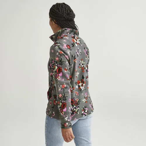 Vista 5 de Vera Bradley Sudadera de forro polar con cuello a presión para mujer con bolsillos (rango de tallas extendidas)