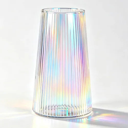 Vista 9 de Florero de cristal ámbar de 8 pulgadas para flores, decoración de mesa