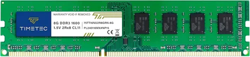 Vista 19 de Timetec Hynix Módulo de memoria grado A, IC, de 1600 megahercios, (PC3 12800), no ECC, sin memoria intermedia, CL11 de 1.35/1.5 voltios, con 240