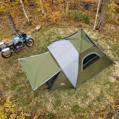 Vista 8 de Night Cat Pop Up Tent 2-3 Persons Instant Set Up Tent with Footprint Tarp & Porch, Automatic Double Layer Waterproof Camping Tent with Rainfly