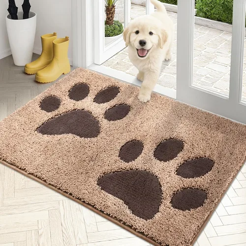 Vista 12 de PURRUGS Tapete para puerta de entrada interior, 32 x 47 pulgadas, color Carbón vegetal