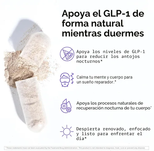 Vista 4 de InnoSupps Night Shred™ GLP-1 Apoyo metabólico nocturno + sueño* Akkermansia + Ashwagandha 60 cápsulas. 30 porciones.