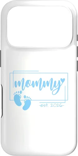 Vista 30 de Mommy Est 2026 Pregnancy Announcement Baby Boy Reveal Case for iPhone 17
