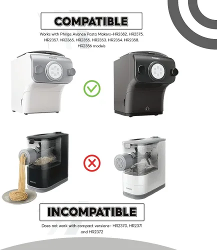 Vista 5 de Discos de forma de pasta con crestas onduladas Compatibles con Philips Automatic Pasta & Noodle Maker, accesorios para máquina de pasta Philips