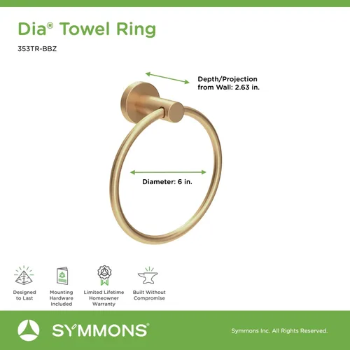Vista 8 de Symmons 35AC4BUNDLEBBZ - Herrajes para baño, 4 piezas, bronce cepillado