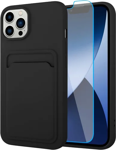 Vista 13 de MZELQ Compatible con iPhone 11 Funda TPU Soporte para Tarjetas Cubierta de Billetera, Protección de Cámara + Protector de Pantalla Funda Suave