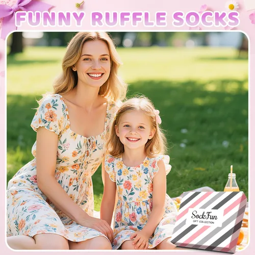 Vista 21 de sockfun Calcetines con volantes para bebé, calcetines de encaje con volantes para niños pequeños y niñas