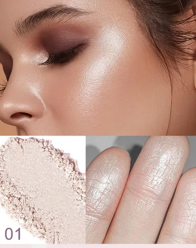 Vista 5 de YOUNG VISION Polvo Compacto Iluminador, Polvo de Contorno de Brillo Natural Horneado y Resaltador Facial, Libre de Crueldad, Maquillaje de Resaltado