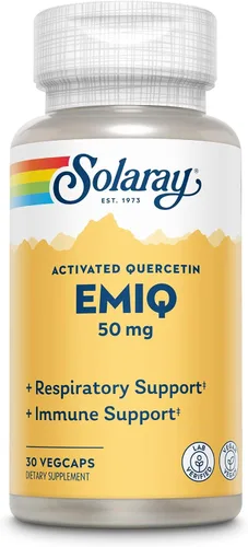 Vista 3 de SOLARAY EMIQ Quercetina activada, sinusal, apoyo para la salud respiratoria e inmunológica, absorción mejorada, 30 porciones, 30 cápsulas vegetales