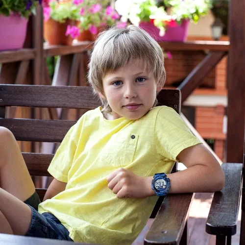 Vista 7 de GOLDEN HOUR Relojes para niños, deportes digitales, impermeables, para niños y niñas, para exteriores, alarma de 1224 horas, retroiluminación