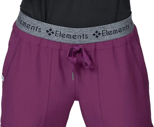 Vista 6 de Elements Select ES2936 - Conjunto de 7 bolsillos elástico en 4 direcciones con cuello en V y pantalones quirúrgicos para mujer