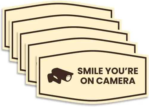 Vista 60 de Fancy Smile You're On Camera Letrero (negro) - Mediano (1 unidad)