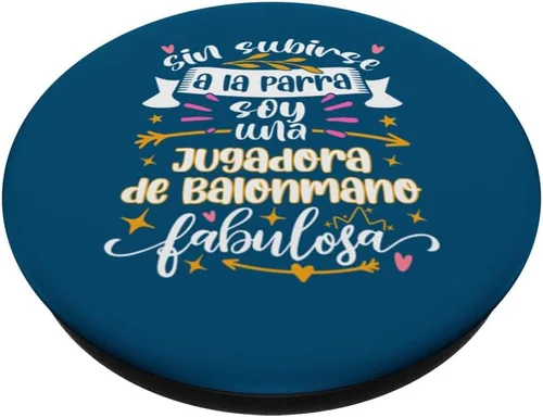 Vista 2 de Jugadora de Balonmano Fabulosa Divertido Mujer Balonmanista PopSockets Standard PopGrip